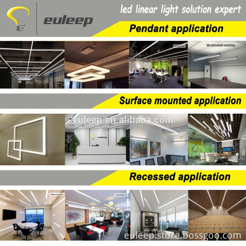 EU12275 0-10V dimmable recessed ceiling led linear light internal ul saa gs tuv driver 3ft 4ft 5ft 8ft
